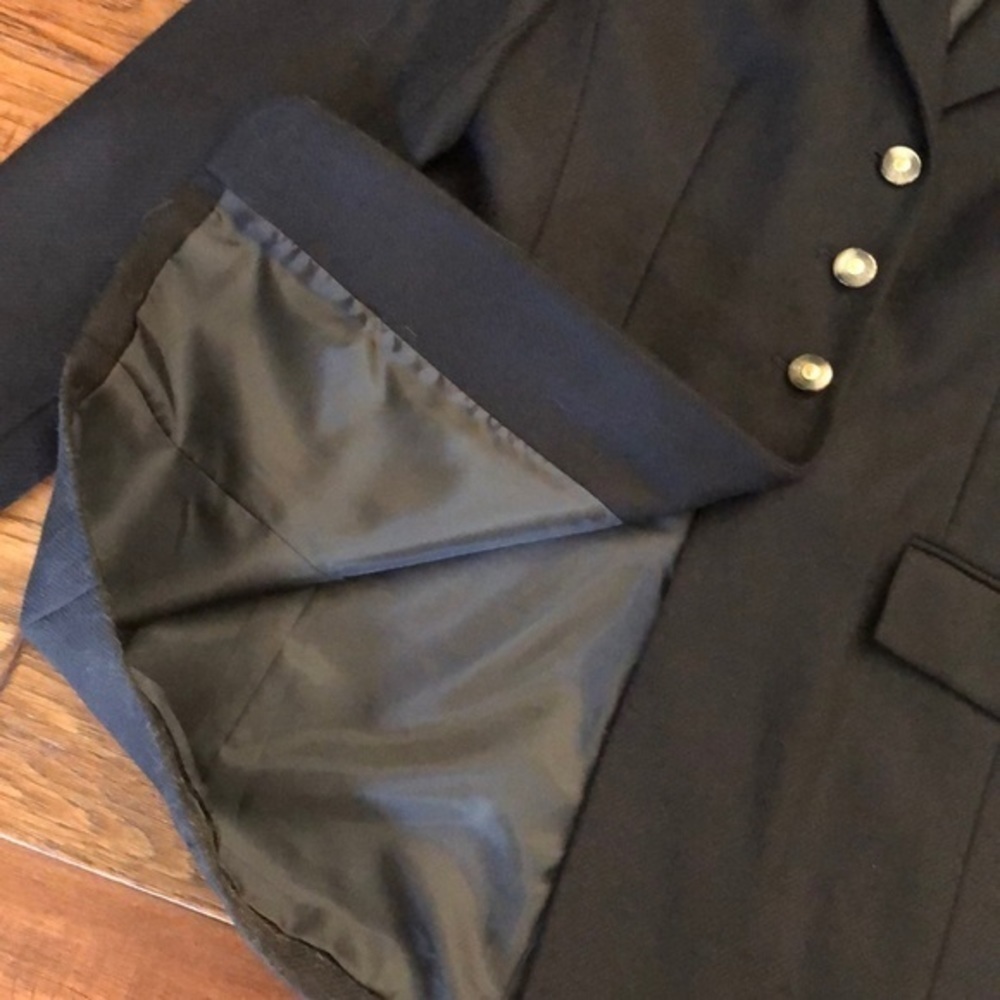 Talbots Like new  black classic wool pea coat - Picture 6 of 8